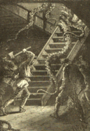 Stair to the platform, by de Neuville