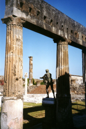 The Temple of Apollo, a post card view