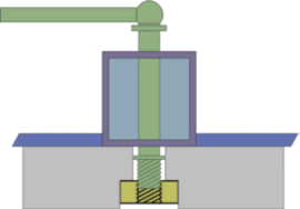 Release mechanism in operation.