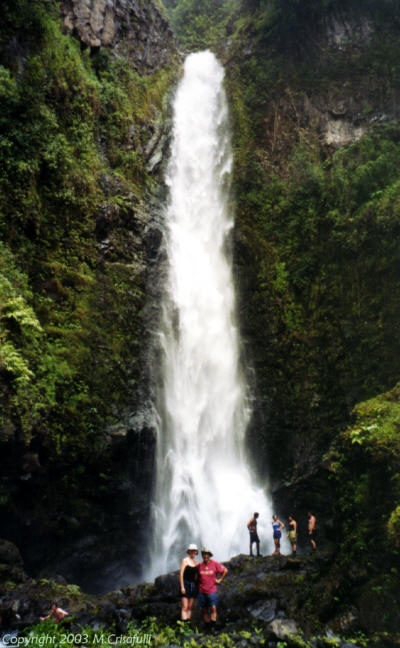 The survey team at Hanawi Falls